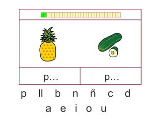 p… p…
p ll b n ñ c d
a e i o u
 