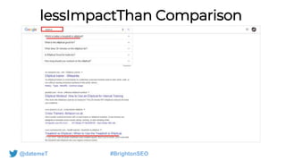 @datemeT #BrightonSEO
lessImpactThan Comparison
 