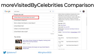 @datemeT #BrightonSEO
moreVisitedByCelebrities Comparison
 