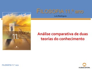 FILOSOFIA 11.º ano
FILOSOFIA 11.º ano
Luís Rodrigues
Análise comparativa de duas
teorias do conhecimento
 