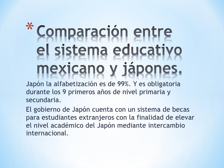 Comparación entre el sistema educativo mexicano