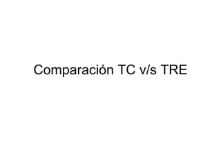 Comparación TC v/s TRE
 