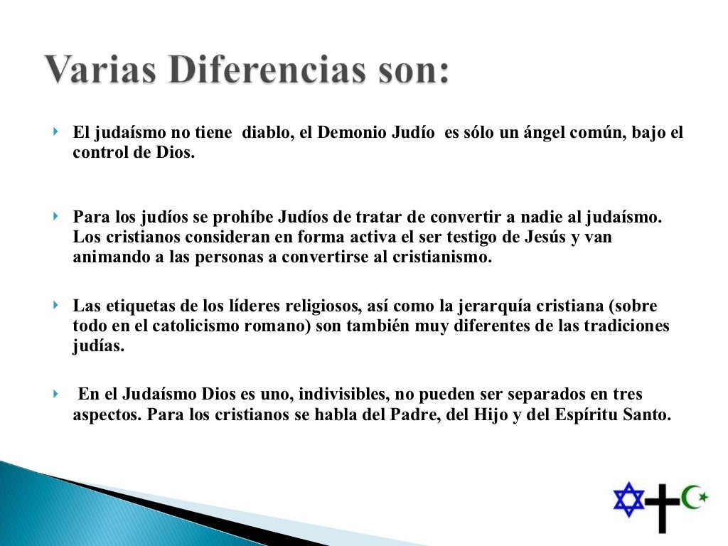 Comparacion Del Cristianismo Y Judaismo Comparacion Del Cristianismo Y Judaismo