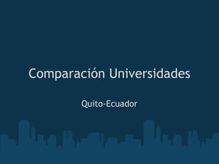 Comparación Universidades Quito-Ecuador 