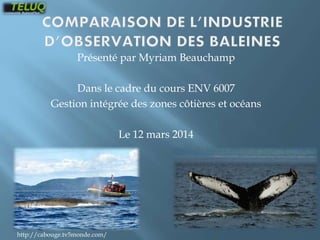 Présenté par Myriam Beauchamp
Dans le cadre du cours ENV 6007
Gestion intégrée des zones côtières et océans
Le 12 mars 2014
http://cabouge.tv5monde.com/
 