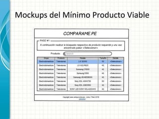 Mockups del Mínimo Producto Viable
 