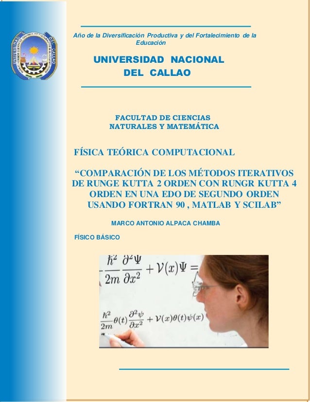 COMPARACIÓN DE LOS MÉTODOS ITERATIVOS DE RUNGE KUTTA 2 ORDEN CON RUNG…