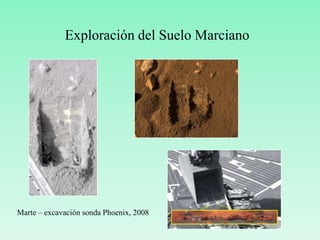 Efecto Indiscutible de Agua en Movimiento - FormaciónMarte – Efecto del Hielo en Cráterde ImpactoMarte – Hielo en los VallesMarte – Deslave