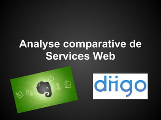 Analyse comparative de
     Services Web
 