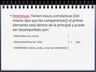 Comparativas y consecutivas