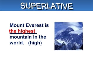 Comparative and superlatives + adj | PPT