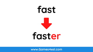 www.Games4esl.com
fast
faster
 