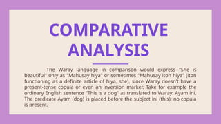 Hiya Example Comparative-Analysis-and-Selected-Grammar-Rules-of-Waray-Dialect.pptx