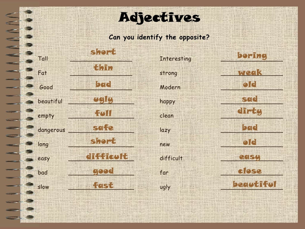 Thin adjective. Write the opposites of the adjectives. Opposite adjectives. Write the opposites. Full opposite adjectives.
