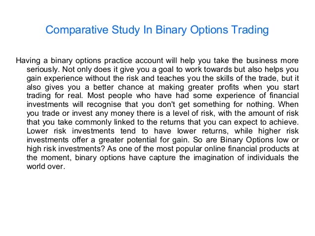 Binary option trading practice account