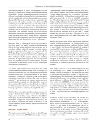 Comparative immediate effect of different yoga asanas on heart rate and ...