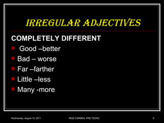 Comparative adjectives | PPT