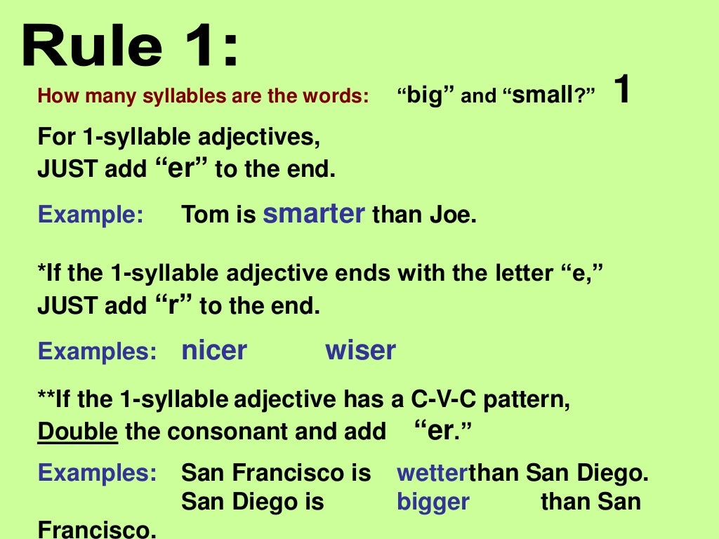 Comparative Adjectives