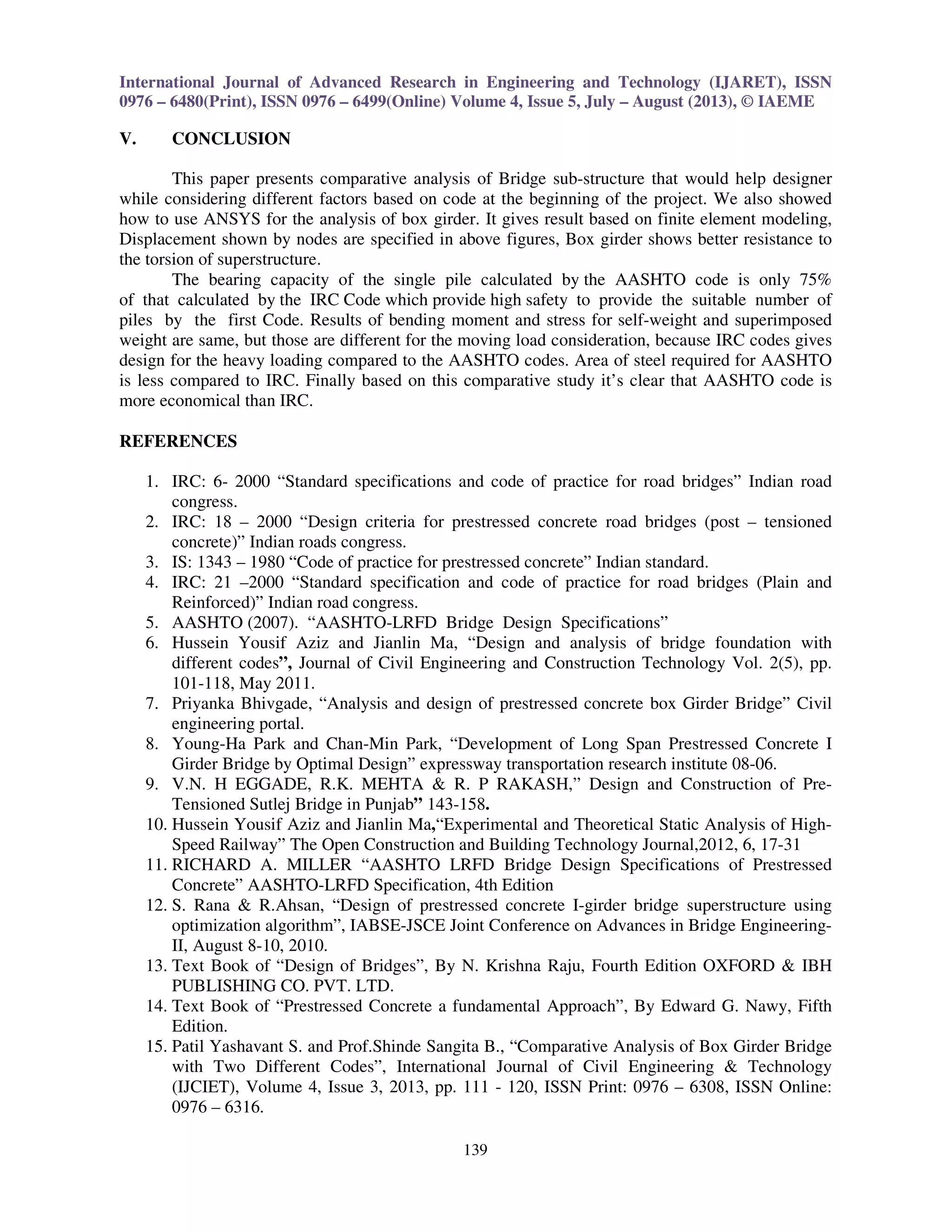 Comparative analysis and design of box girder bridge sub structure with ...