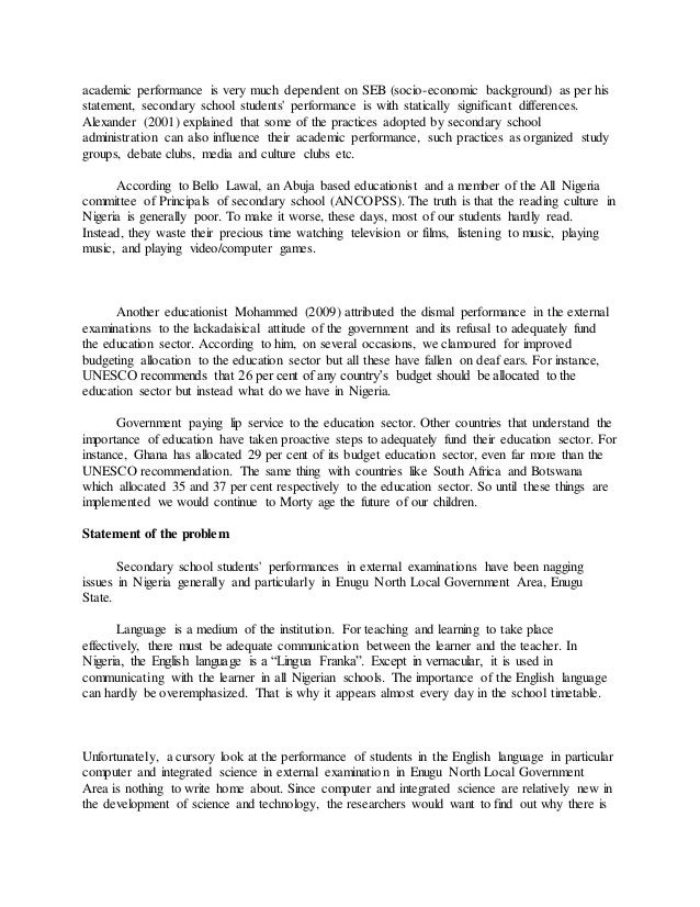 COMPARATIVE ANALYSIS OF ACADEMIC PERFORMANCE OF SENIOR SECONDARY SCHOOL ...