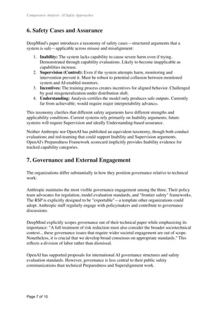 Comparative Analysis of AI Safety Approaches | PDF