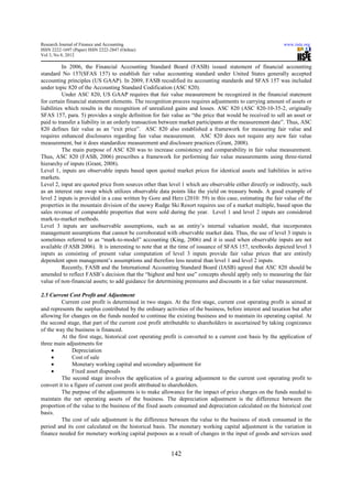 Comparative analysis of fair value and historical cost accounting on ...