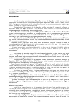 Comparative analysis of fair value and historical cost accounting on ...