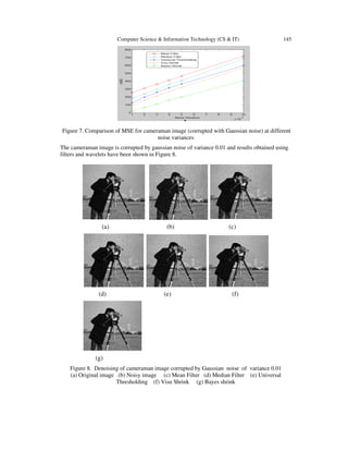 Comparative analysis of filters and wavelet based thresholding methods ...