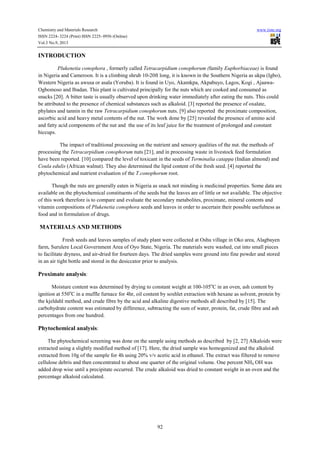 Comparative analysis of the phytochemical and nutrient | PDF