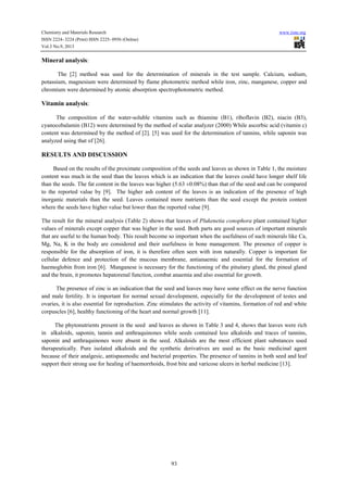Comparative analysis of the phytochemical and nutrient | PDF