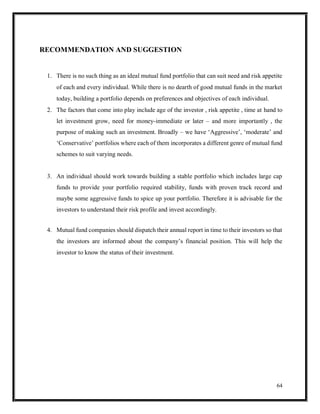 Comparative analysis on investment in mutual fund | PDF
