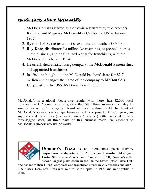 Project report on comparison between pizza hut and dominos image