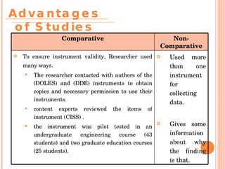 Comparative And Non Comparative Study | PPT