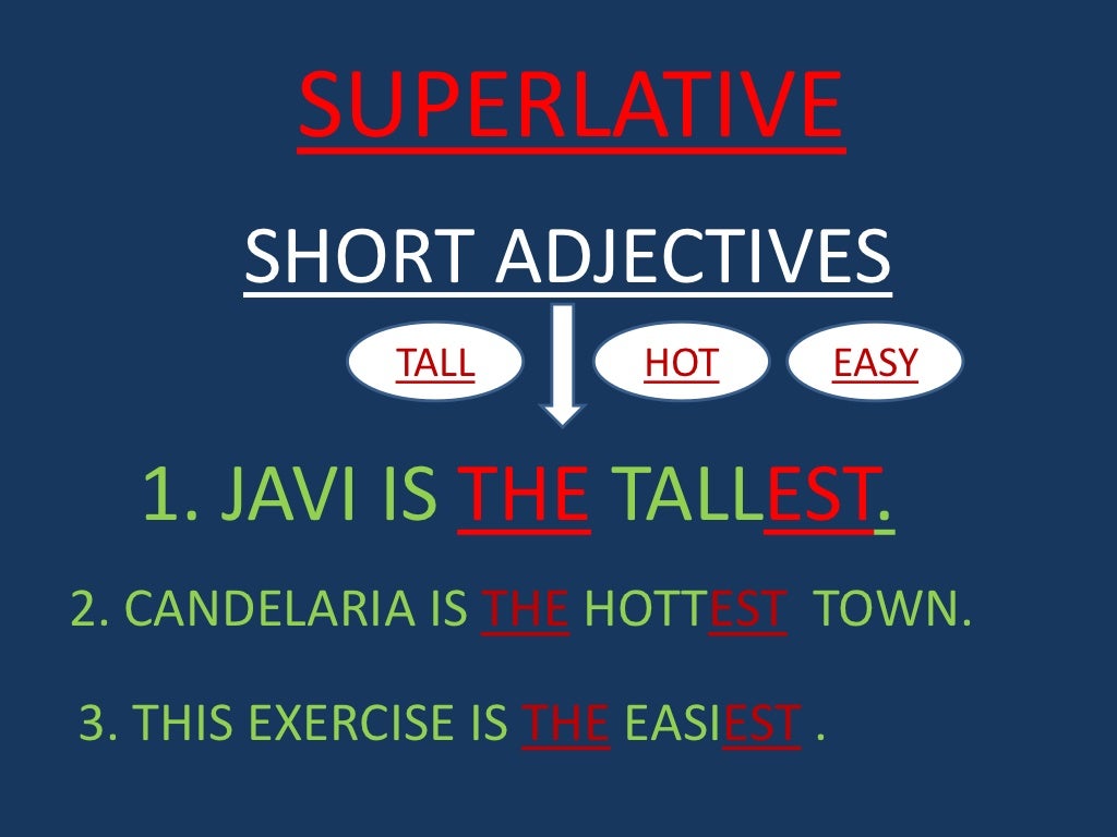 Comparative and superlative