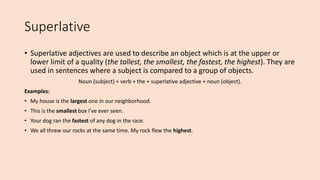 Comparative and superlative | PPTX