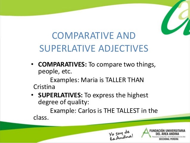 comparative and superlative adjectives