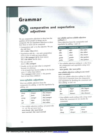 Comparative and superlative adjetives
