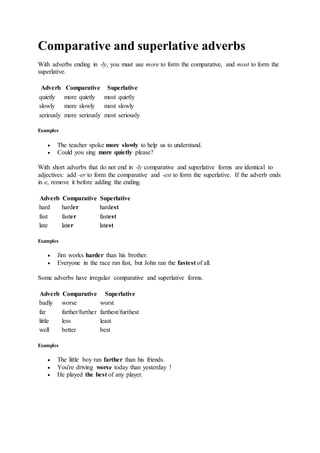 Comparative and superlative adverbs | DOCX