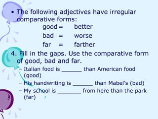 Comparative and superlatives | PPT