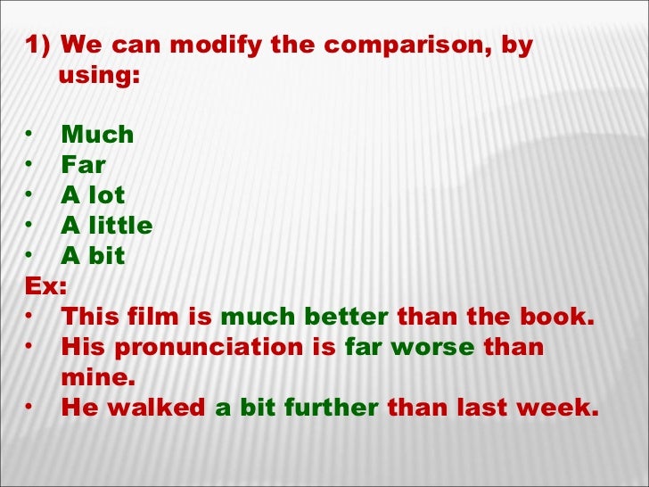 Comparative an superlative adjectives 8º y Iº ppt