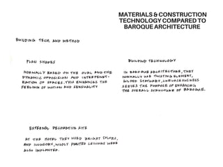 MATERIALS&CONSTRUCTION
TECHNOLOGYCOMPAREDTO
BAROQUEARCHITECTURE
 