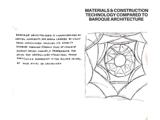 MATERIALS&CONSTRUCTION
TECHNOLOGYCOMPAREDTO
BAROQUEARCHITECTURE
 