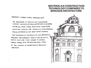 MATERIALS&CONSTRUCTION
TECHNOLOGYCOMPAREDTO
BAROQUEARCHITECTURE
 