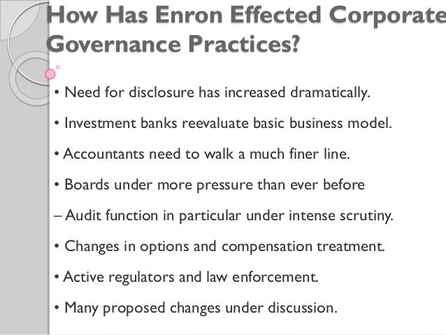 corporate governance enron case study