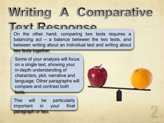Comparative Analysis Paragraph Examples Comparative essay | PPTX