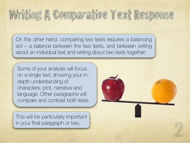 Structure essay comparing two texts