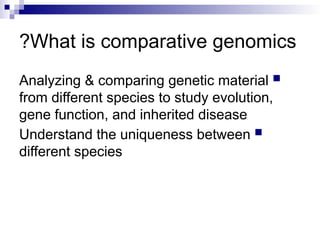 Comparative Genomics of Eukaryotic Model Organisms and Evolutionary ...