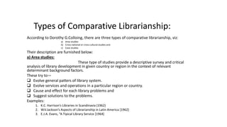 Comparative and International Librarianship | PPTX