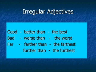 Comparative and Superlative - as-as 4 ESO | PPT