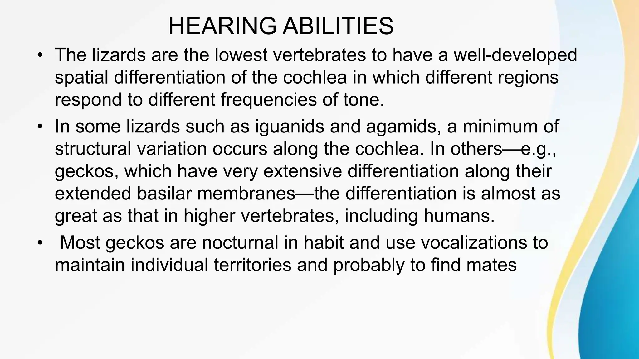 COMPARATIVE PHYSIOLOGY OF THE SENSE OF HEARING IN DIFFERENT ANIMALS.pptx